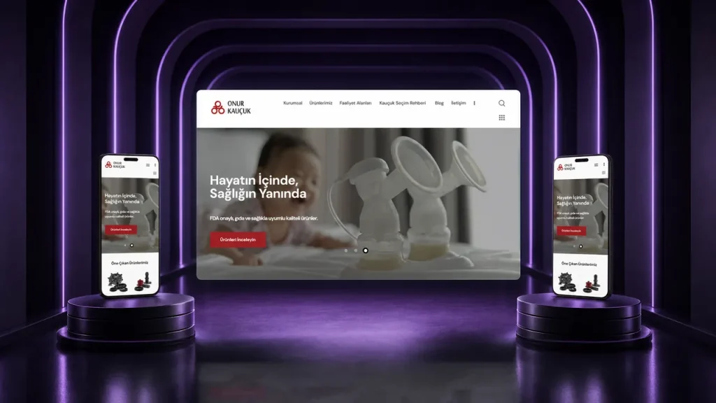 Onur Kauçuk web sitesi tasarımı
